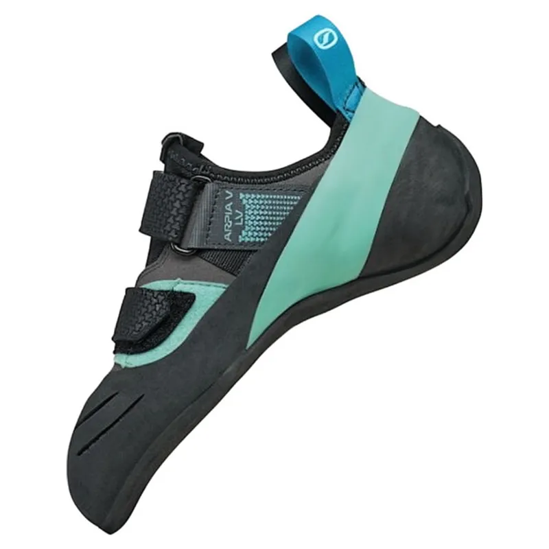 Scarpa Arpia LV Women's Climbing Shoe in Shark/Aqua-4