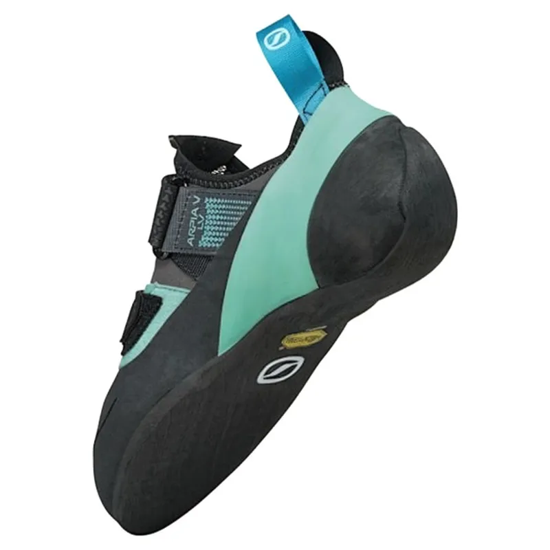 Scarpa Arpia LV Women's Climbing Shoe in Shark/Aqua-3