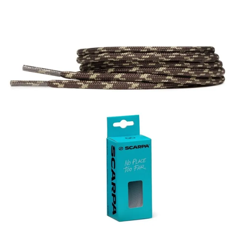 Scarpa Trek Laces 180cm Pair in Brown-Beige Fleck