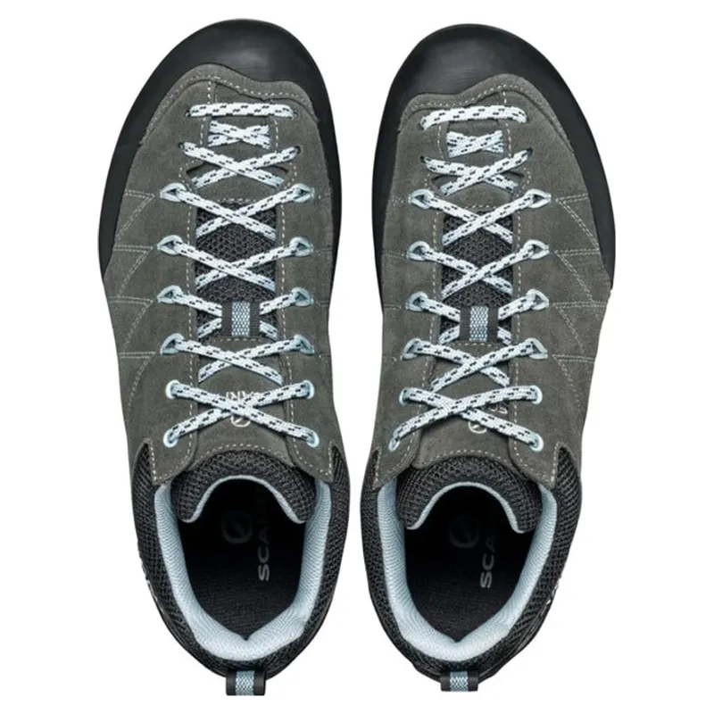 Scarpa Women's Crux Approach Shoe in Shark-Blue Radiance-2