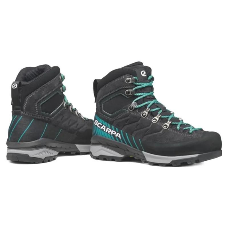 Scarpa Women's Mescalito TRK GTX in Dark Anthracite/Tropical Green-3