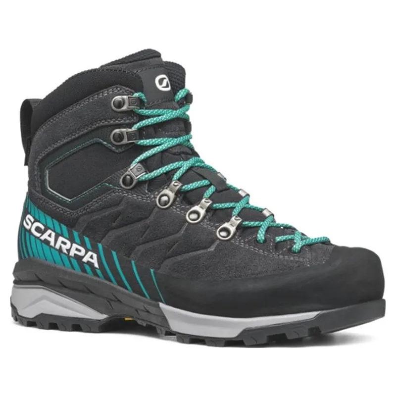 Scarpa Women's Mescalito TRK GTX in Dark Anthracite/Tropical Green