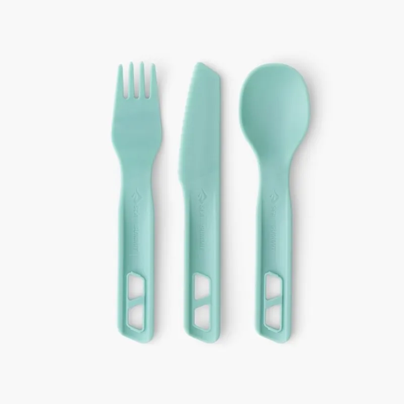 Sea To Summit Passage Cutlery Set 3 Piece in Aqua Sea Blue-Green