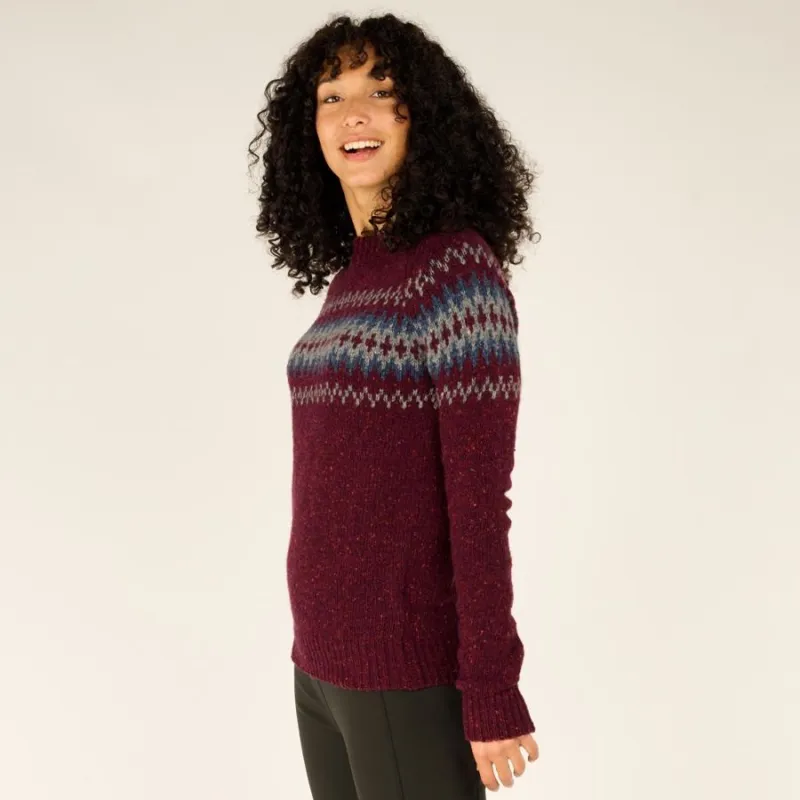 Sherpa Dumji Crew Sweater Women's in Beet Red-3