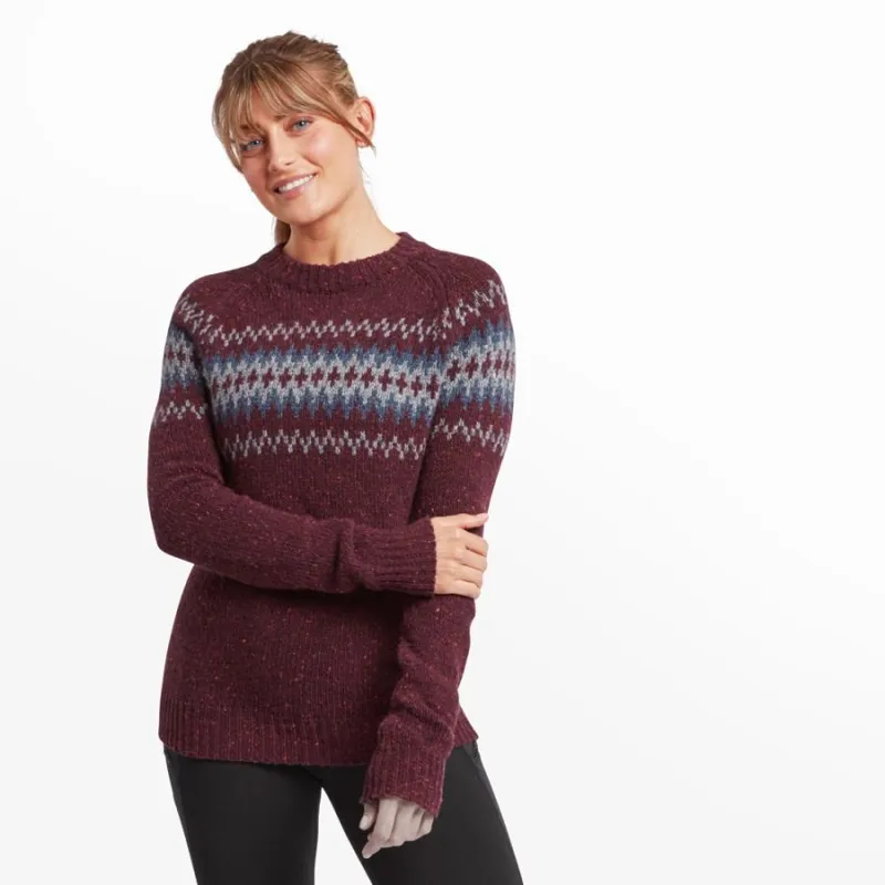 Sherpa Dumji Crew Sweater Women's in Beet Red-2