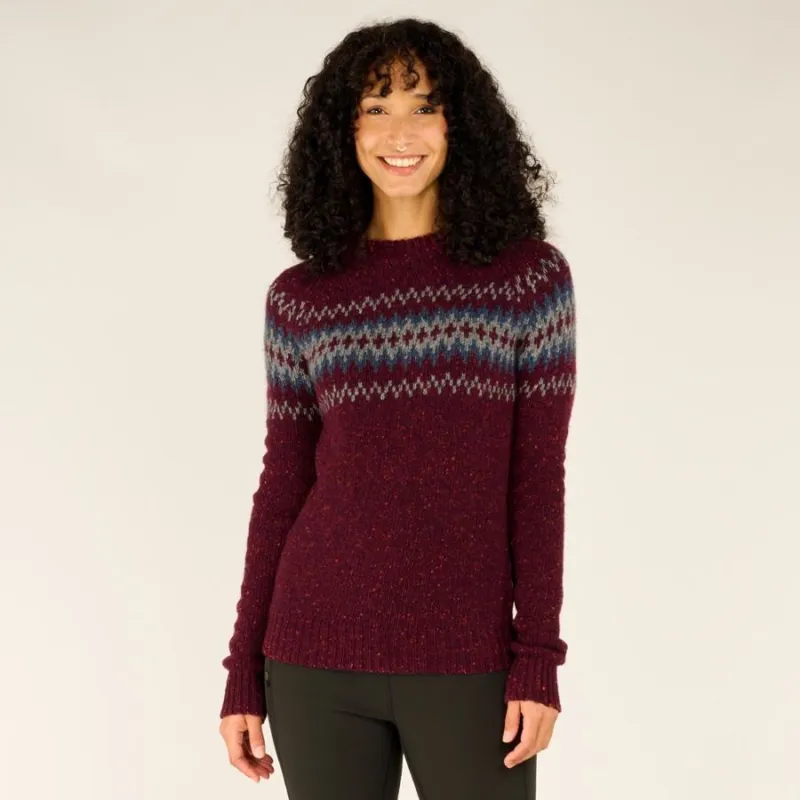 Sherpa Dumji Crew Sweater Women's in Beet Red-1