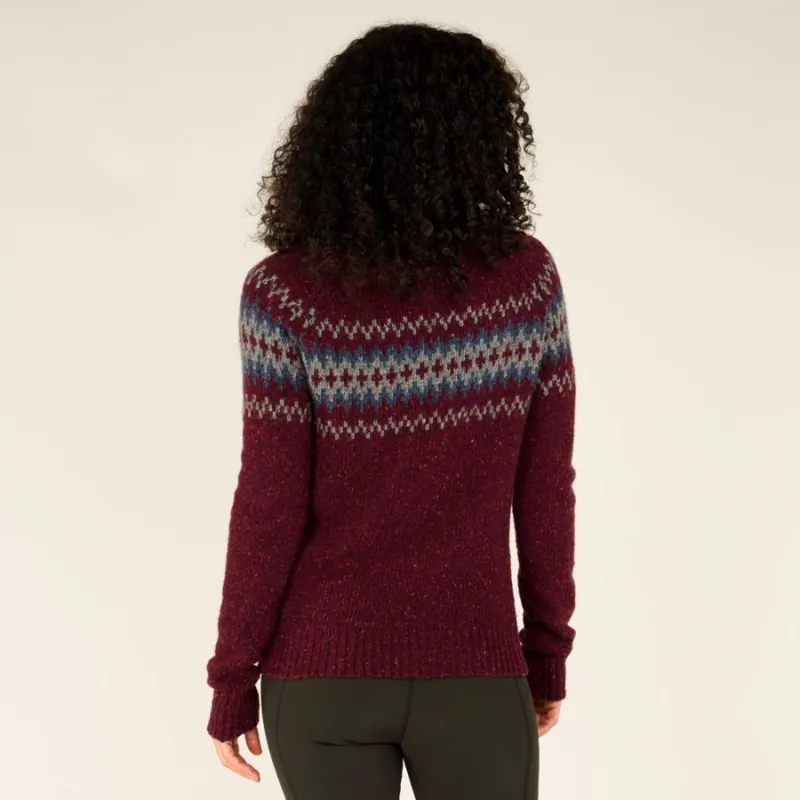 Sherpa Dumji Crew Sweater Women's in Beet Red-5