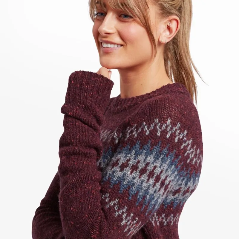Sherpa Dumji Crew Sweater Women's in Beet Red-6