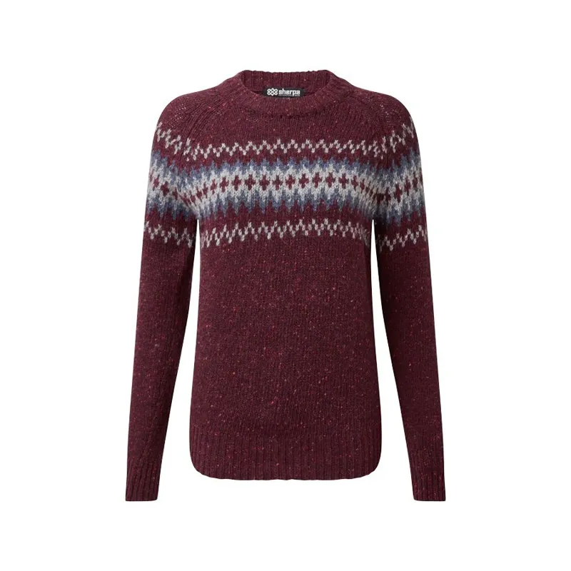 Sherpa Dumji Crew Sweater Women's in Beet Red