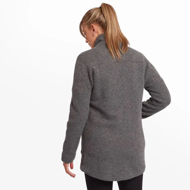 Sherpa Lhamu Women's Button Coat in Kharani Grey-3