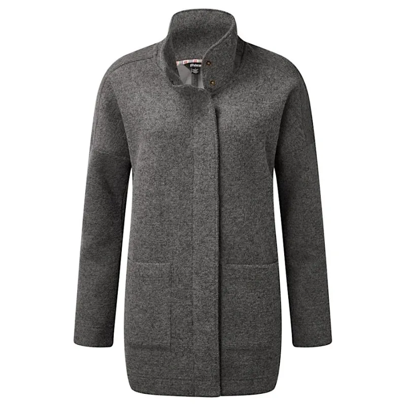 Sherpa Lhamu Women's Button Coat in Kharani Grey