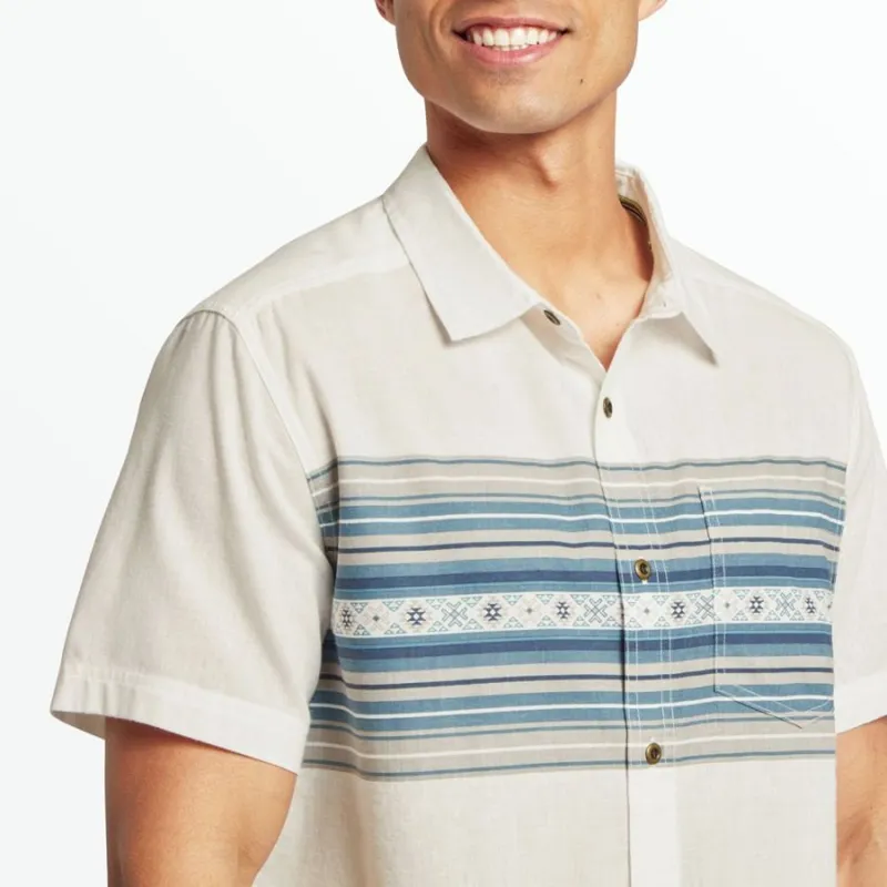 Sherpa Tibet Stripe Men's Short Sleeved Shirt in Peetho-1