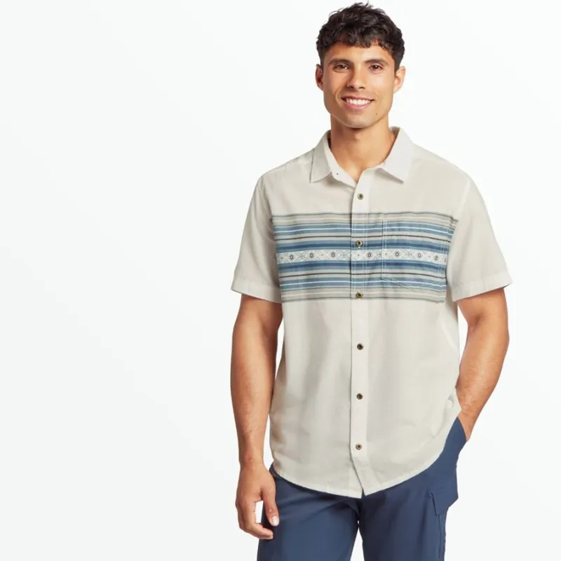 Sherpa Tibet Stripe Men's Short Sleeved Shirt in Peetho-2