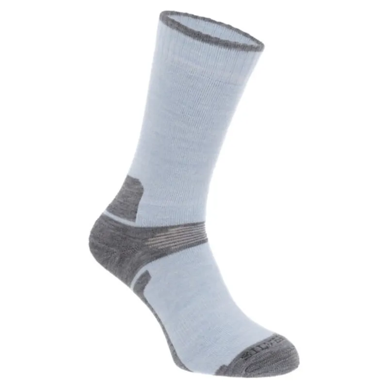 Silverpoint Merino Cross Country Two Pair Socks Pink Marl/Light Blue-1