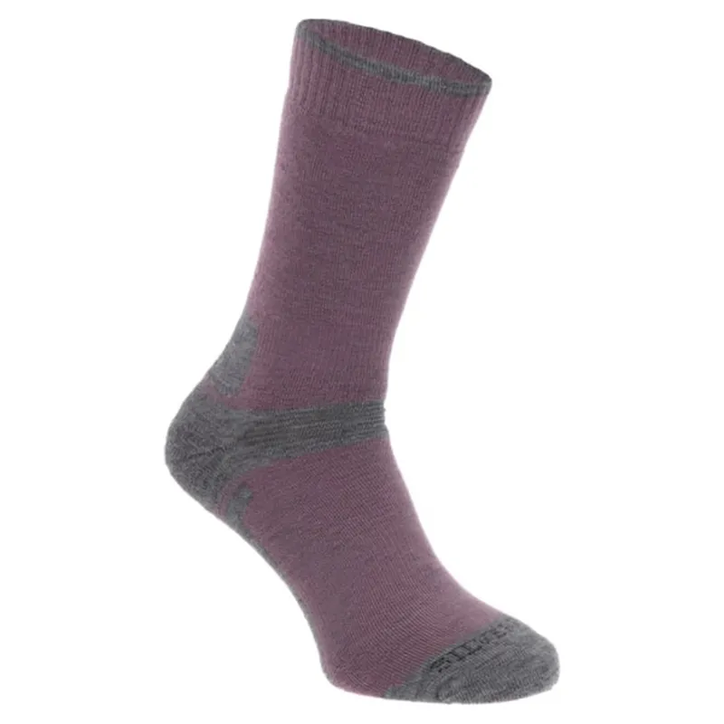 Silverpoint Merino Cross Country Two Pair Socks Pink Marl/Light Blue-2