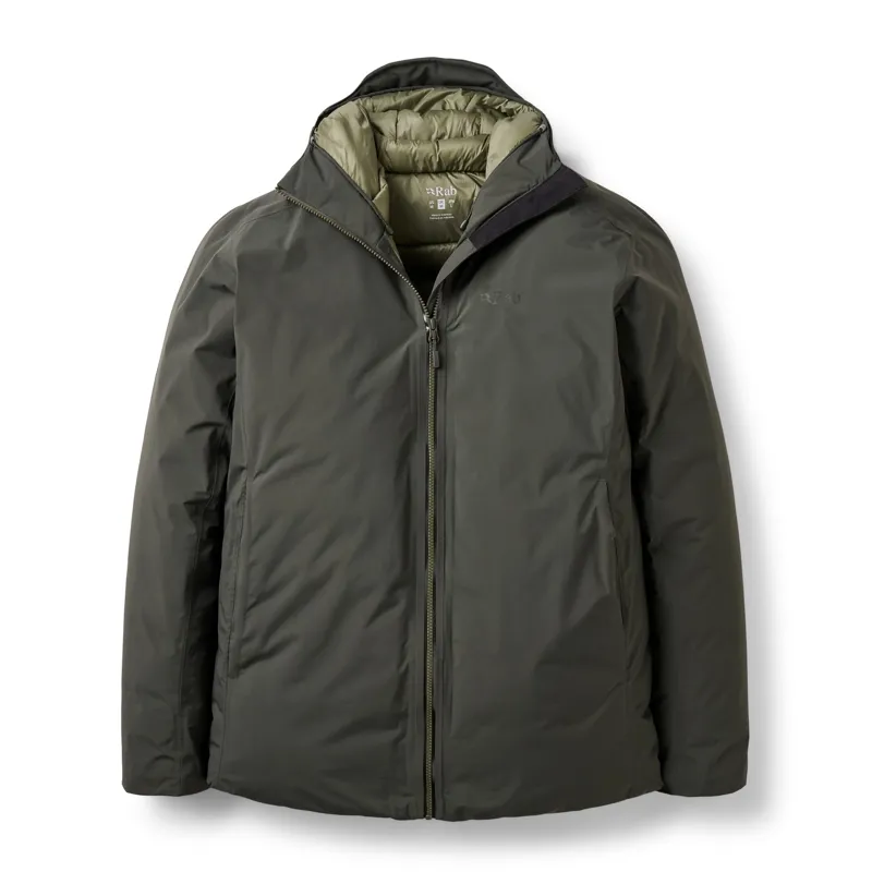 Rab Men's Valiance Waterproof Down Jacket in Dark Army