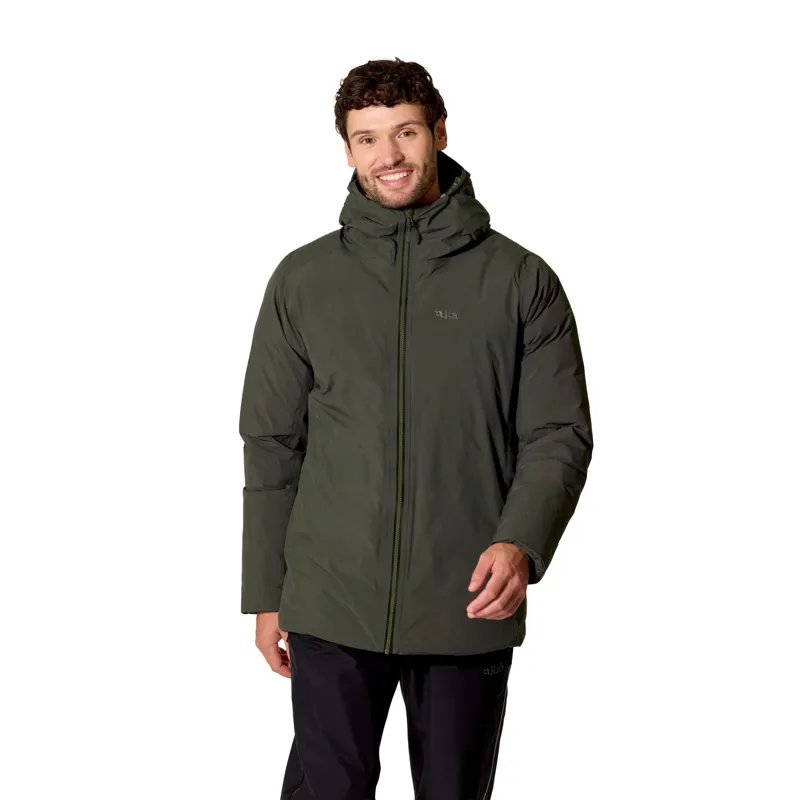 Rab Men's Valiance Waterproof Down Jacket in Dark Army-2