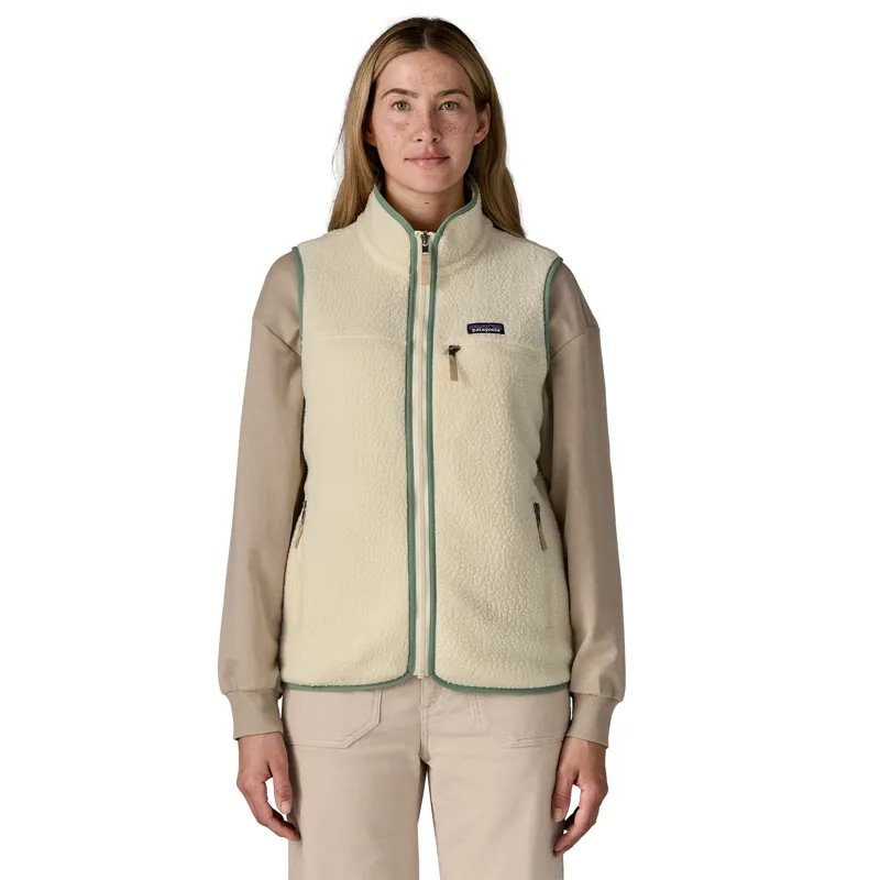 Patagonia Retro Pile Women's Fleece Vest in Natural Ellwood Green-1