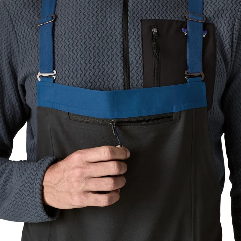 Patagonia Men's Snowdrifter Bibs in Lynx Tan-5