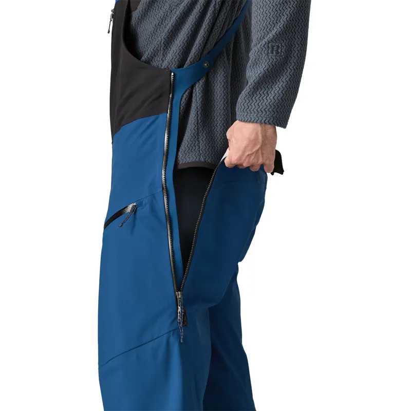 Patagonia Men's Snowdrifter Bibs in Lynx Tan-4