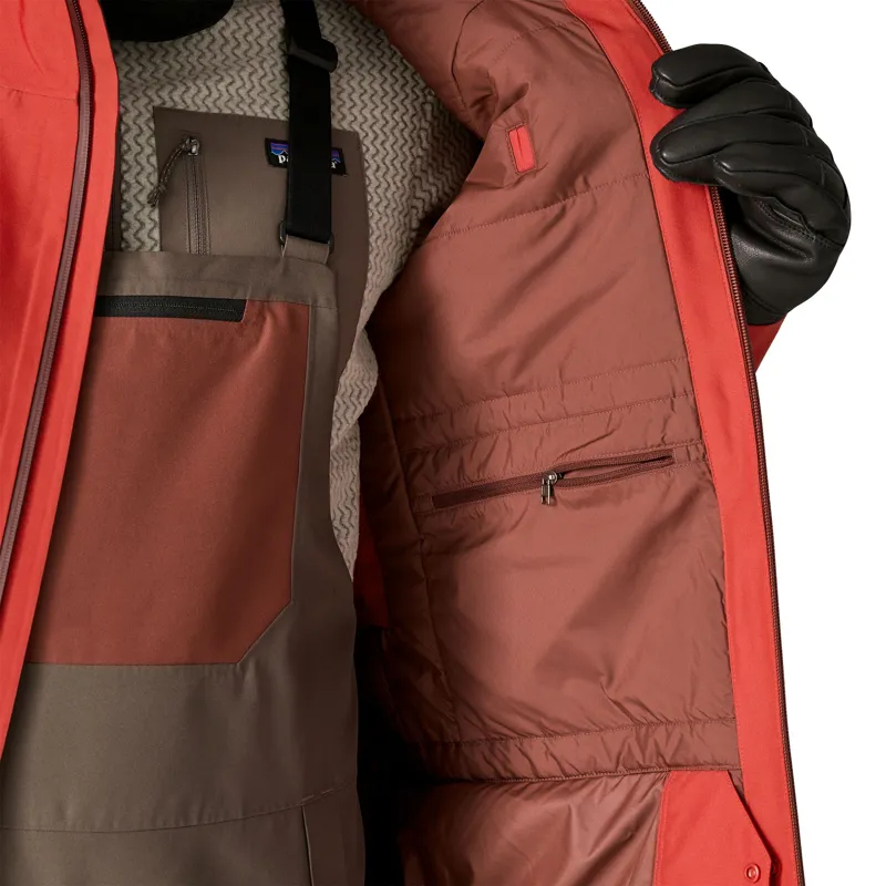 Patagonia Men's Insulated Powder Town Ski Jacket in Cinnamon Brown-8