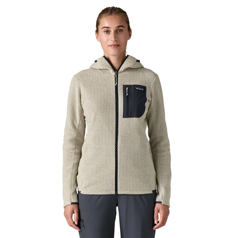 Patagonia R1 Air Women's Full-Zip Fleece Hoody in Wool White-1