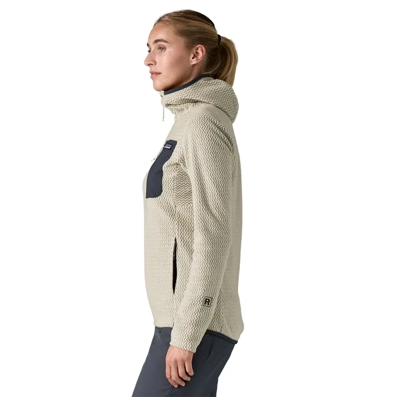 Patagonia R1 Air Women's Full-Zip Fleece Hoody in Wool White-2