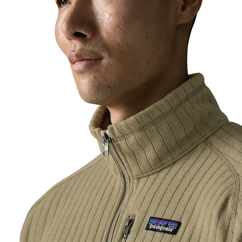 Patagonia Better Sweater Men's 1/4-Zip Fleece in Weathered Stone Rib Knit-2