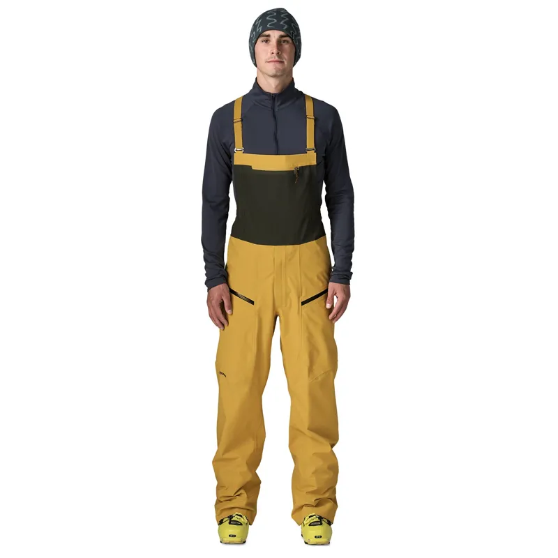 Patagonia Men's Snowdrifter Bibs in Lynx Tan-1