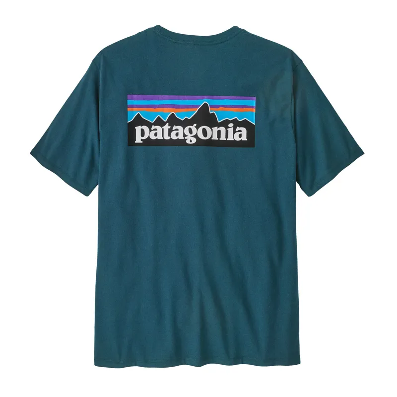 Patagonia P-6 Logo Responsibili-Tee Men's T-Shirt in Glacial Blue