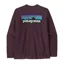 Patagonia Men's Long-Sleeved P-6 Logo Responsibili-Tee in Berry Fig