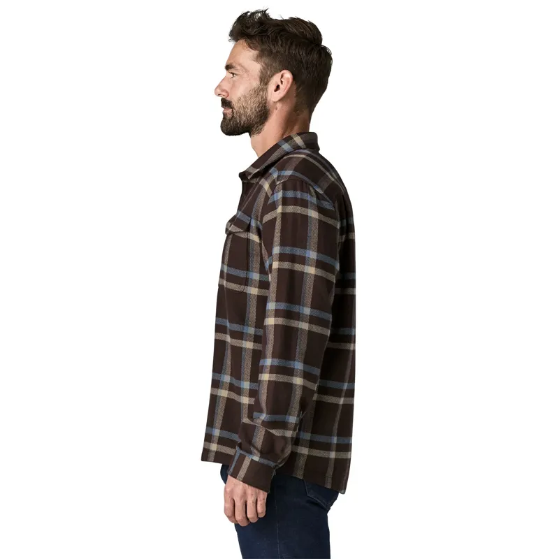 Patagonia Fjord Flannel Shirt Men's in Crossing-Den Brown-3
