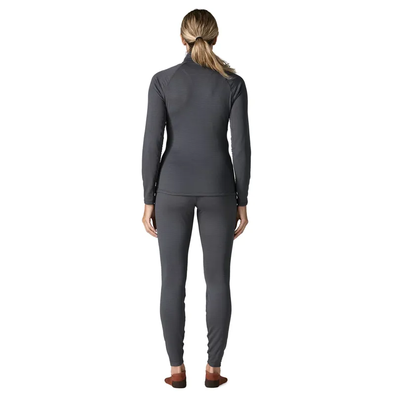 Patagonia Women's Cap Thermal Weight Zip Neck Baselayer in Black-2