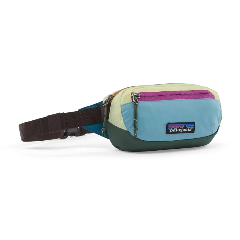 Patagonia Terravia Mini Hip Pack 1L in Patchwork-Snowmelt Blue