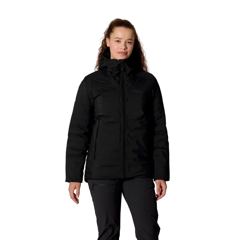 Rab Microlight Shield Women's Waterproof Down Jacket in Black-1