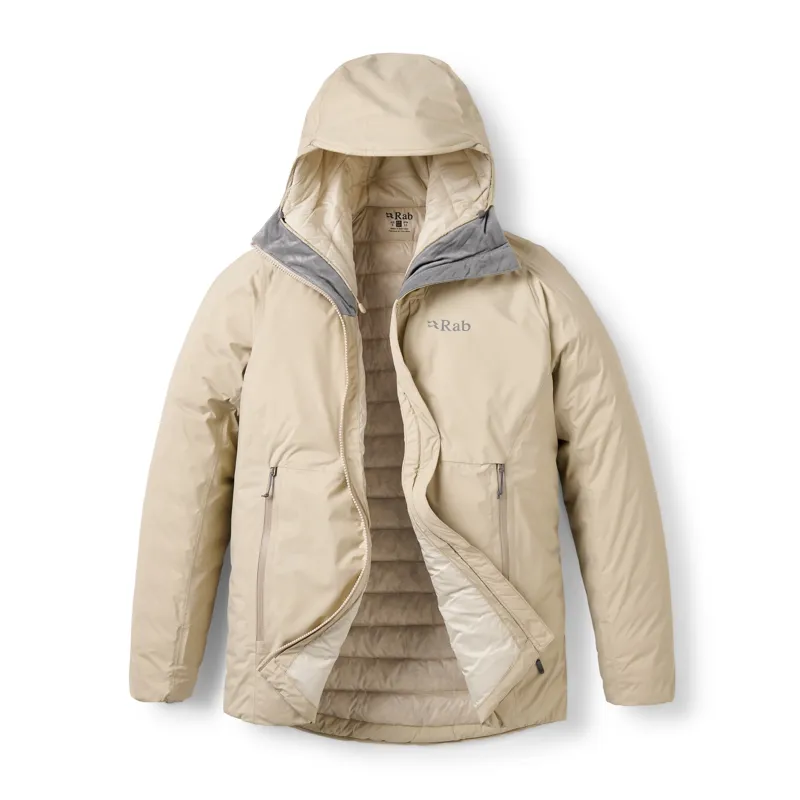 Rab Microlight Shield Women's Waterproof Down Jacket in Dark Pebble-1