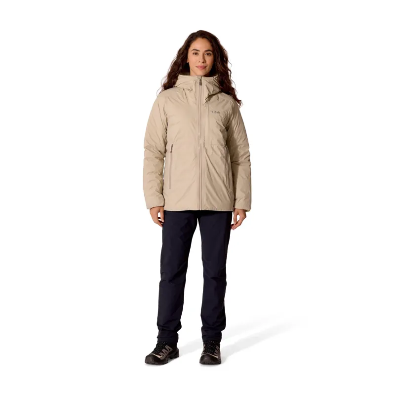 Rab Microlight Shield Women's Waterproof Down Jacket in Dark Pebble-4
