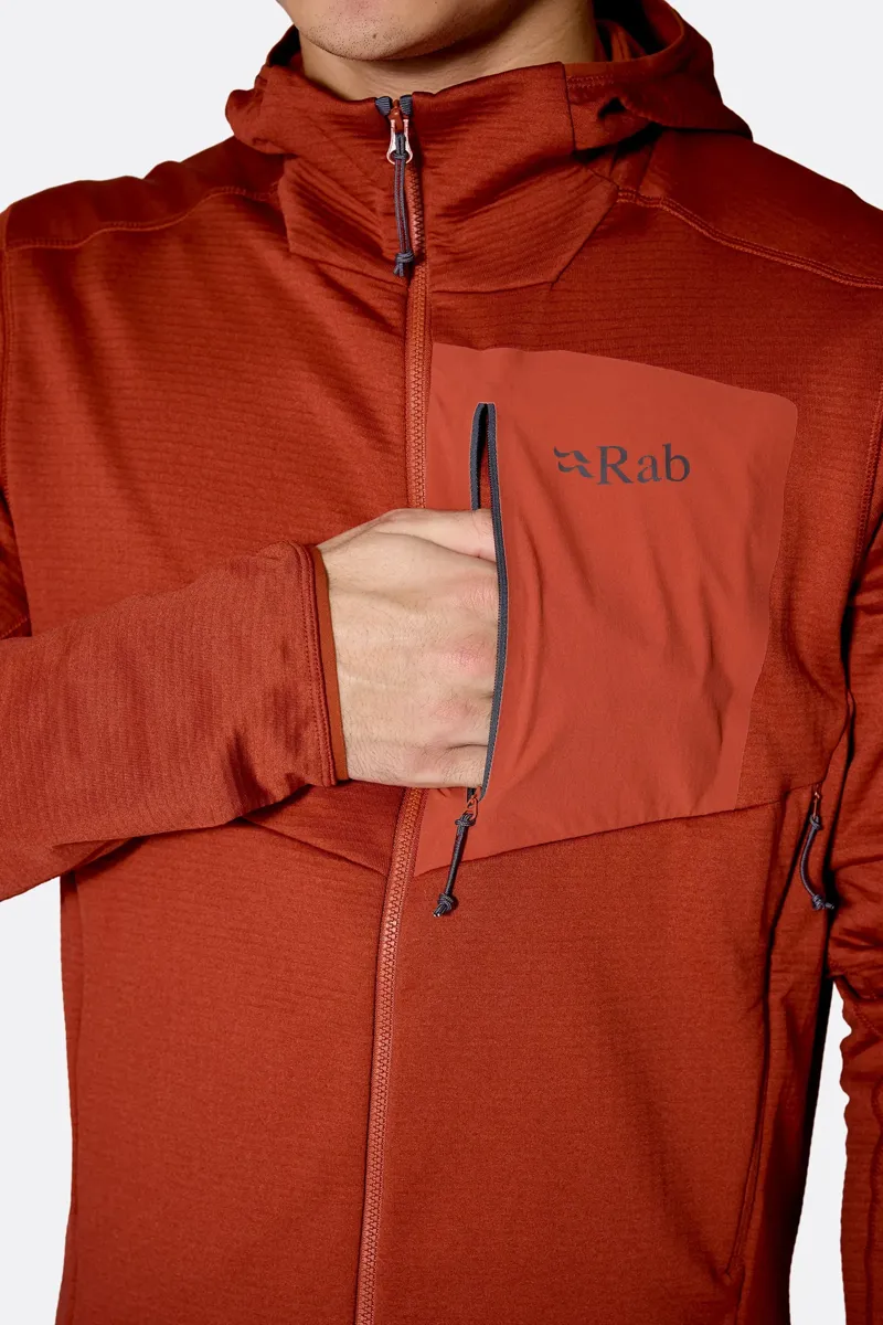 Rab Ascendor Men's Fleece Hoody in Tempest Blue-4