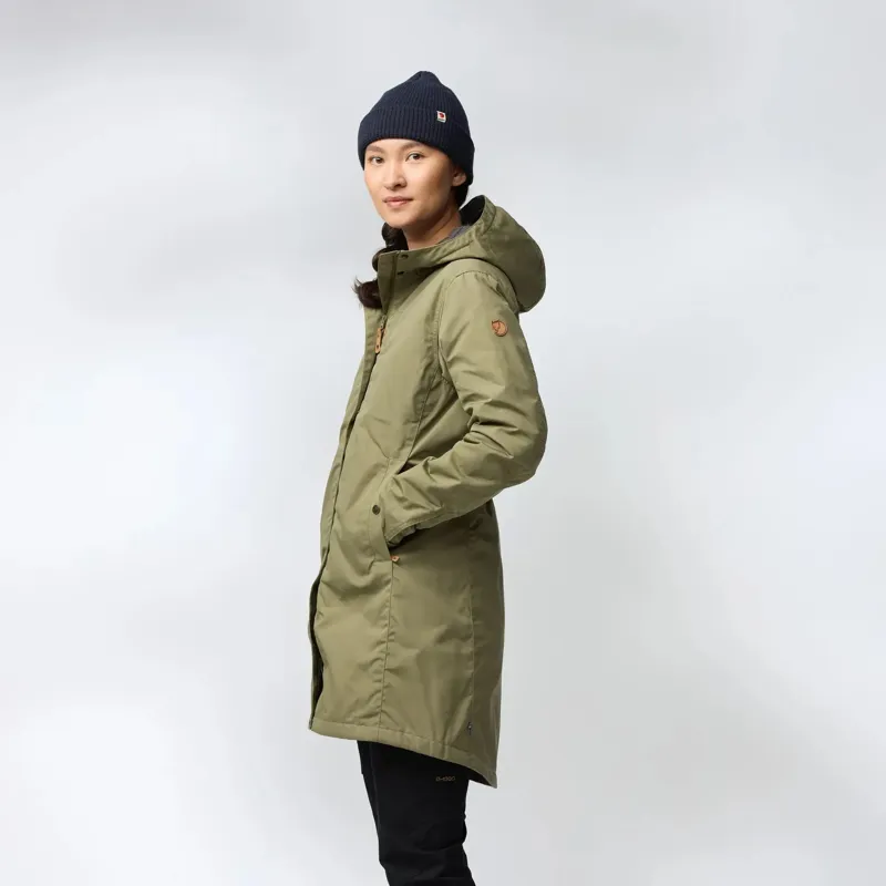 Fjallraven Womens Kiruna Padded Parka in Green-3