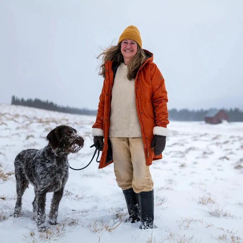 Fjallraven Womens Kiruna Padded Parka in Green-13