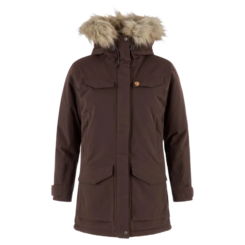 Fjallraven Womens Nuuk Parka in Black Oak