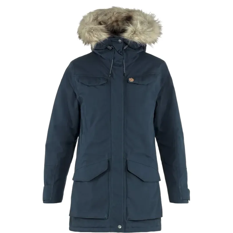 Fjallraven Womens Nuuk Parka in Dark Navy