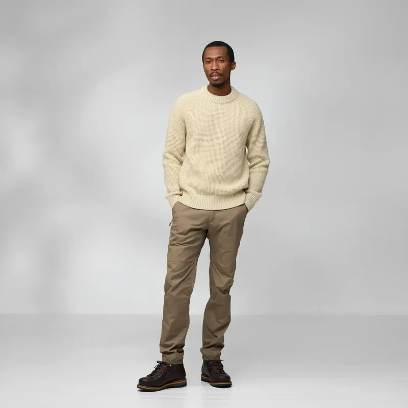 Fjallraven Ovik Waffle Knit Men's Sweater in Navy-2