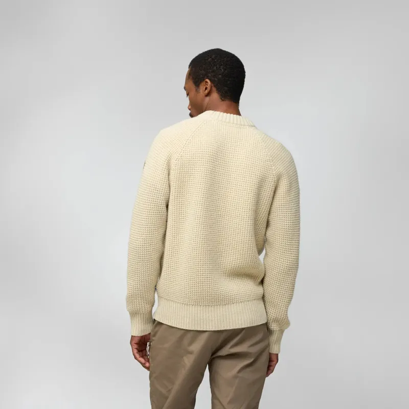 Fjallraven Ovik Waffle Knit Men's Sweater in Navy-3