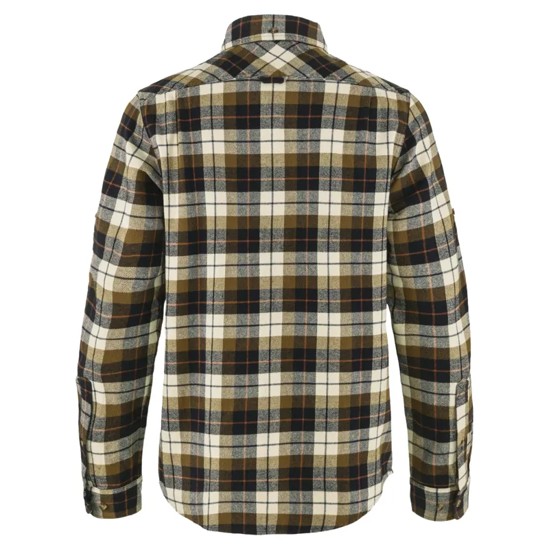 Fjallraven Singi Heavy Flannel Shirt Men's in Chalk White-Dark Navy-1