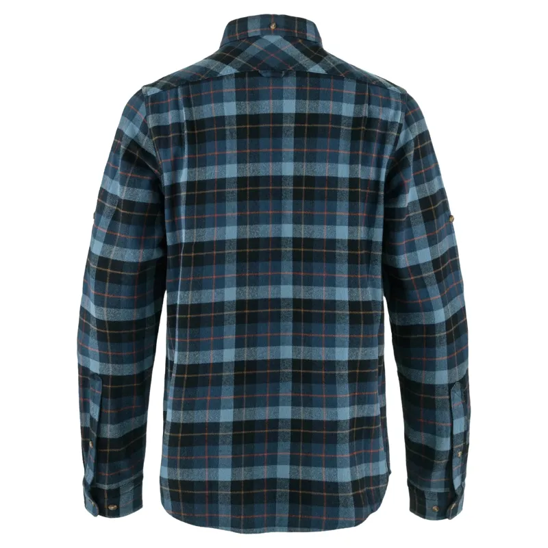 Fjallraven Singi Heavy Flannel Shirt Men's in Dark Navy-Indigo Blue-1