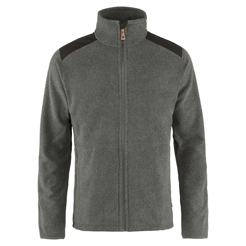 Fjallraven Sten Men's Fleece Jacket in Dark Grey