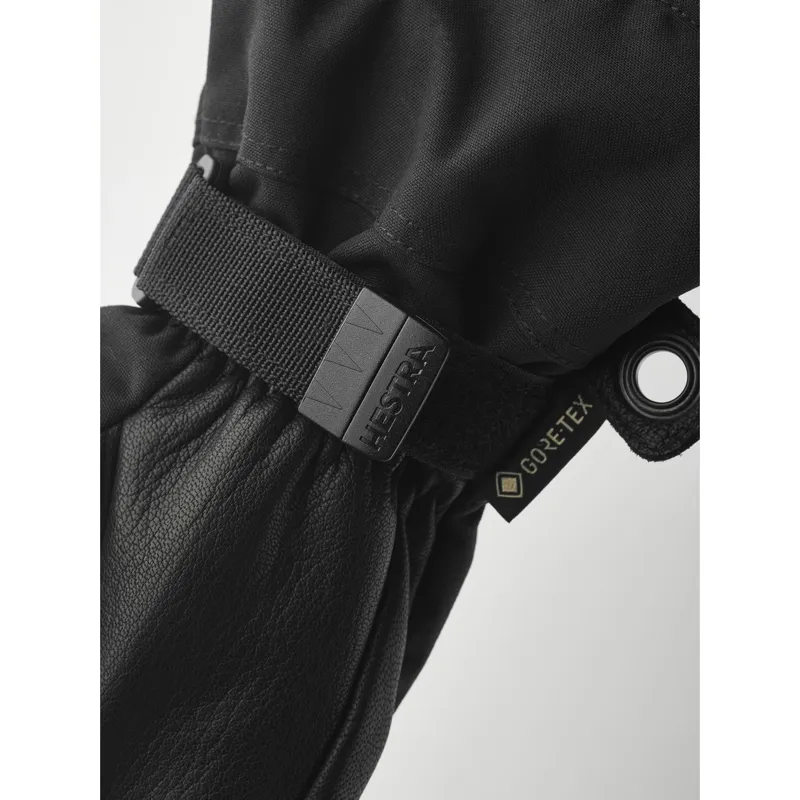 Hestra Army Leather Gore-Tex - 5 finger Glove in Black/Black-6
