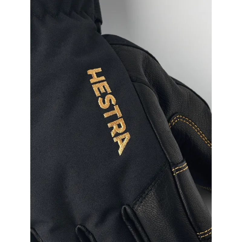Hestra Army Leather Gore-Tex - 5 finger Glove in Black/Black-3