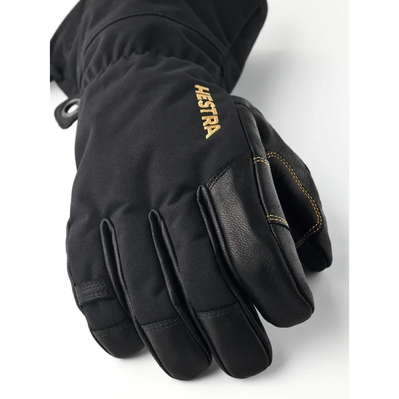 Hestra Army Leather Gore-Tex - 5 finger Glove in Black/Black-1